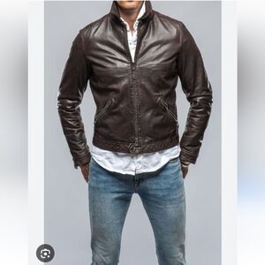 Gimo's Men's Distressed Leather Jacket